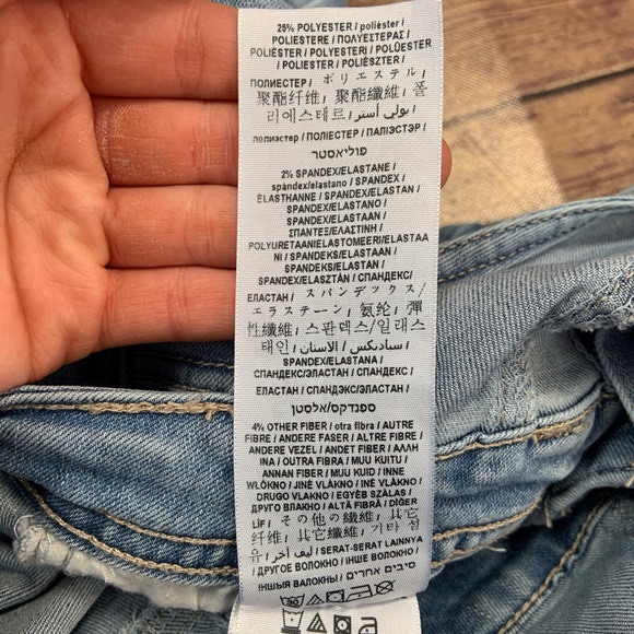 Guess Distressed Denim Skinny Overalls - Picture 8 of 8